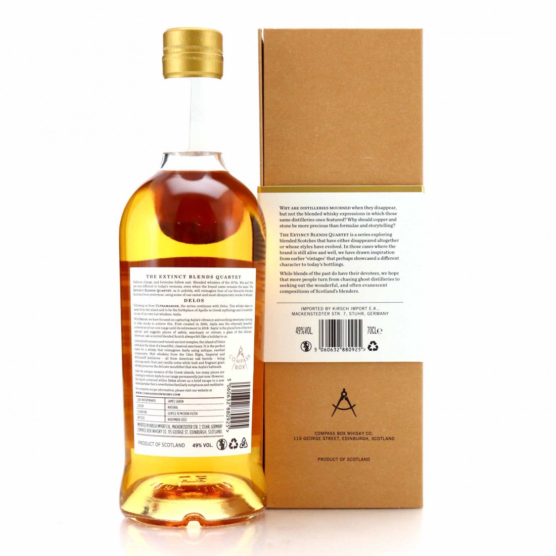 Compass Box The Extinct Blends Quartet Delos Whisky Auctioneer