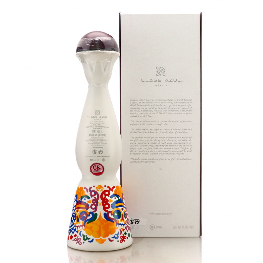 Clase Azul Tequila / Dia De Muertos 1 Litre Whisky Auctioneer