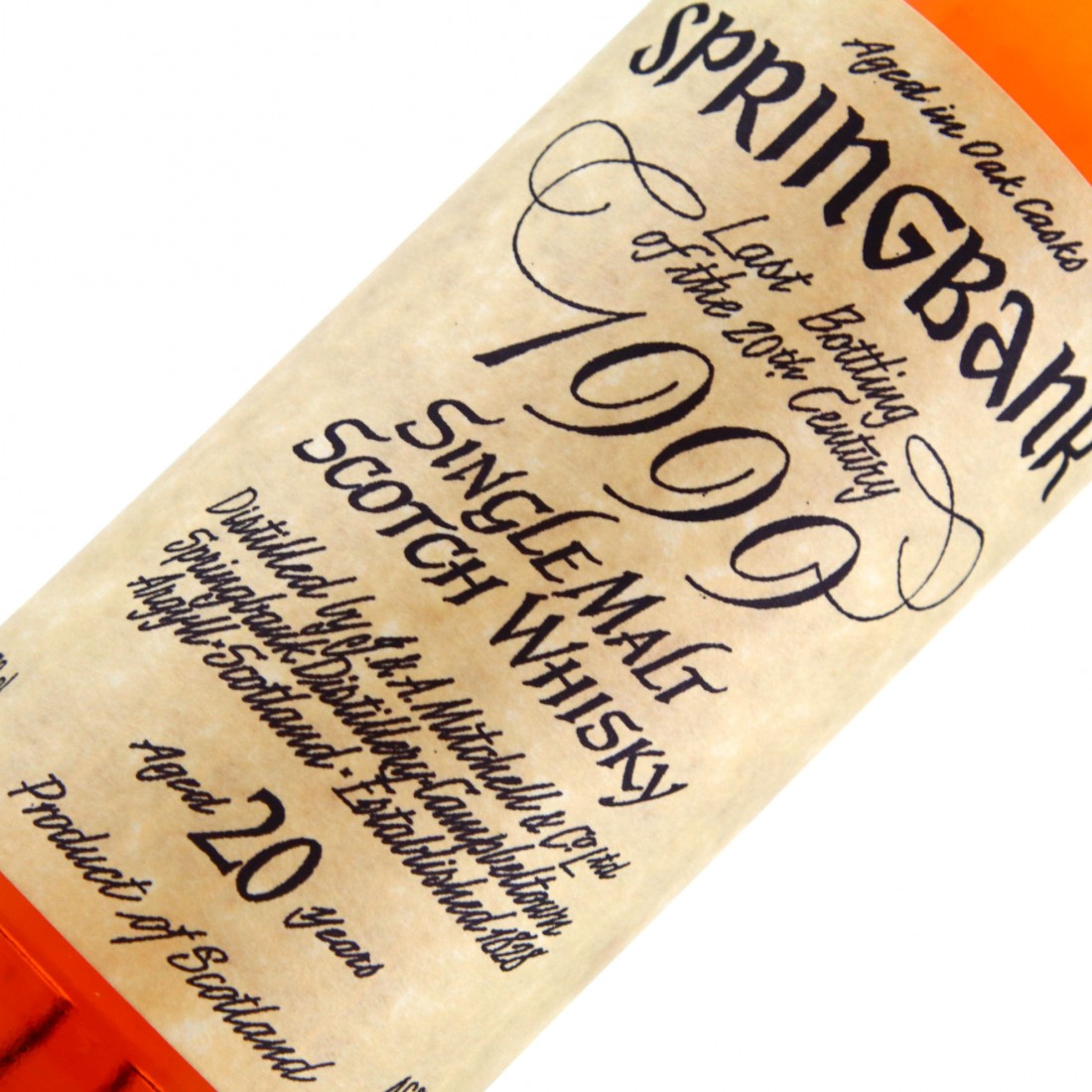 Springbank 1999 20 Year Old / Last Bottle Of The 20th Century Whisky Auctioneer
