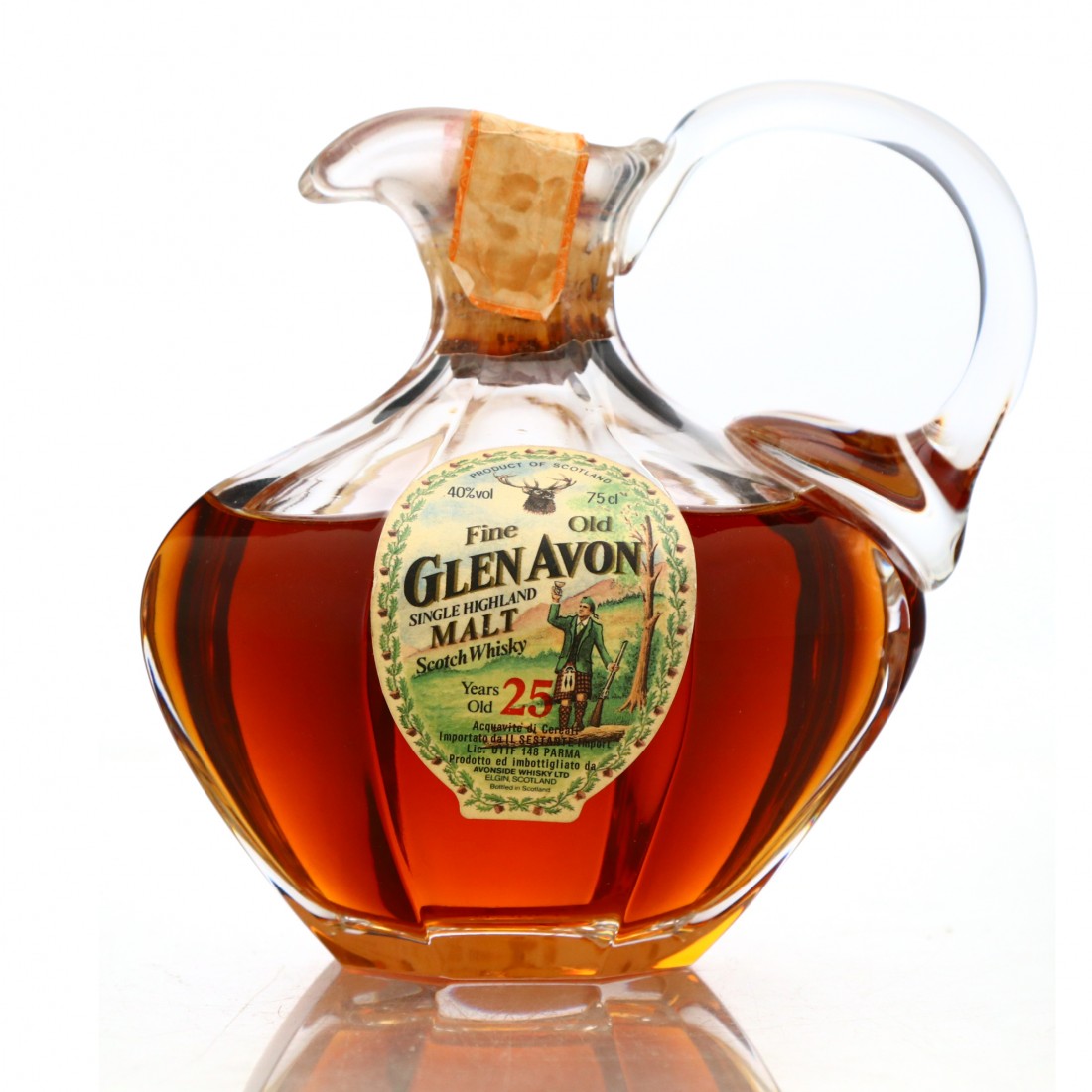 Glen Avon 25 Year Old Gordon and MacPhail Decanter 1980s / Sestante