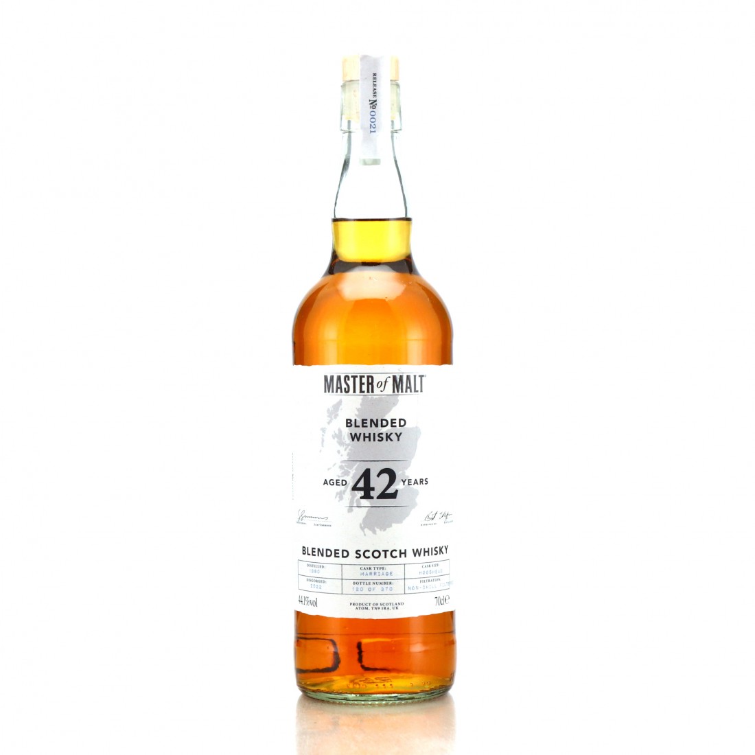 Blended Malt 1980 Master of Malt 42 Year Old Whisky Auctioneer