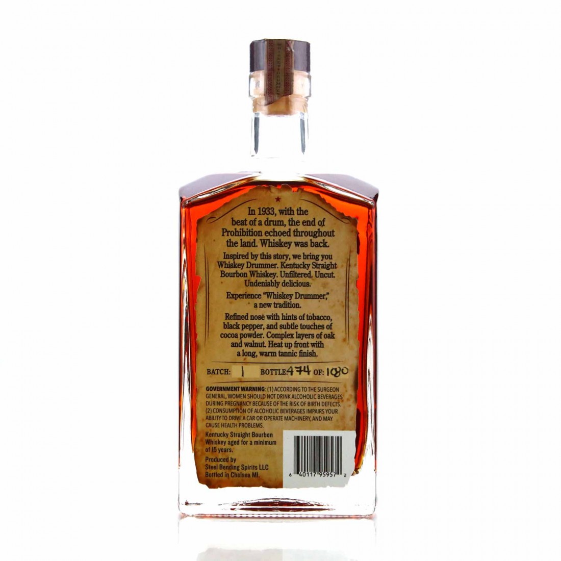 Three Chord 15 Year Old Kentucky Straight Bourbon / Whiskey Drummer
