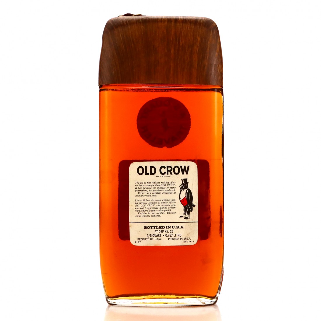 Old Crow Traveler Kentucky Straight Bourbon 1970s Whisky Auctioneer