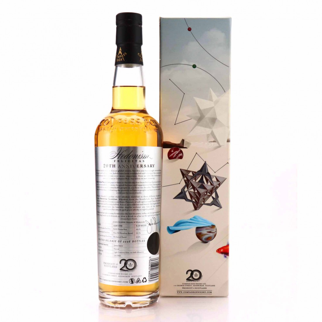 Compass Box Hedonism Felicitas / 20th Anniversary Whisky Auctioneer