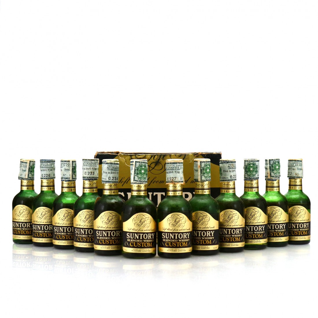 Suntory custom miniatures 12 x 5cl whisky auctioneer