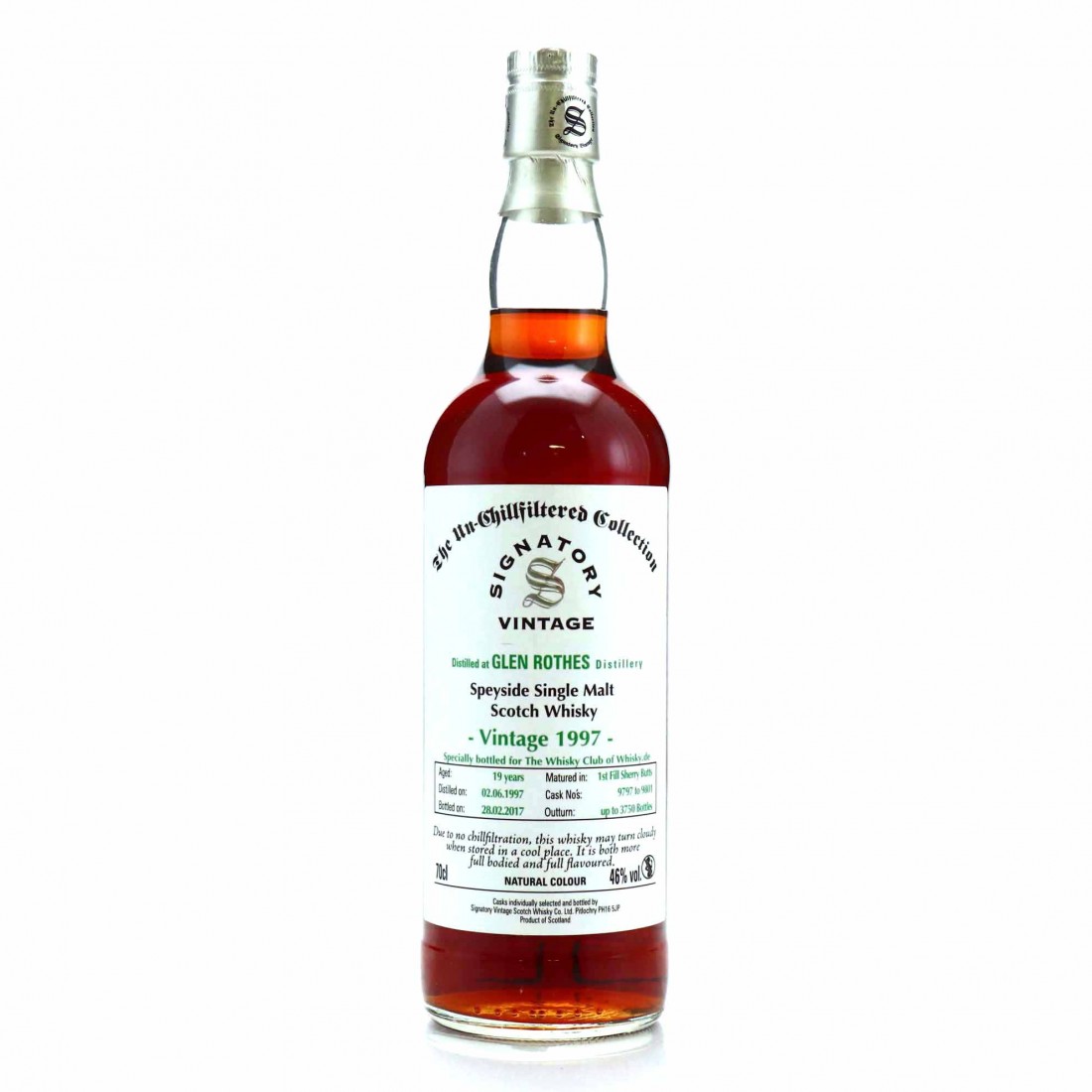 Glenrothes 1997 Signatory Vintage 19 Year Old Whisky Auctioneer