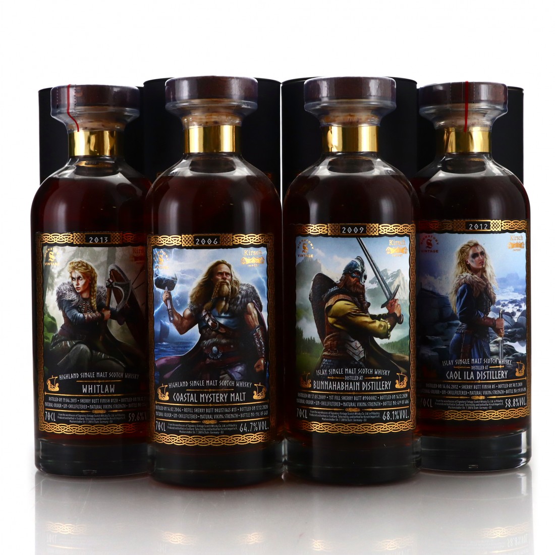 Signatory Vintage Viking Labels 4 x 70cl / Kirsch Whisky | Whisky ...