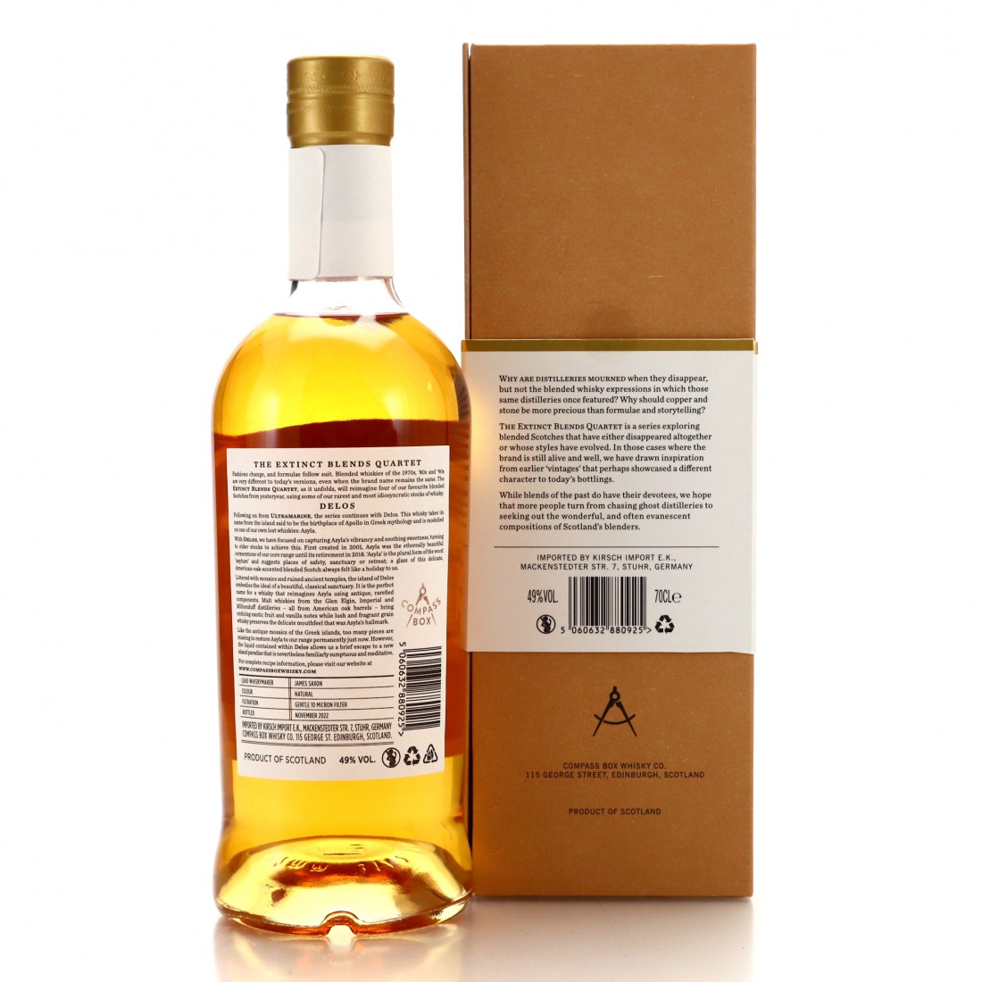 Compass Box The Extinct Blends Quartet Delos Whisky Auctioneer