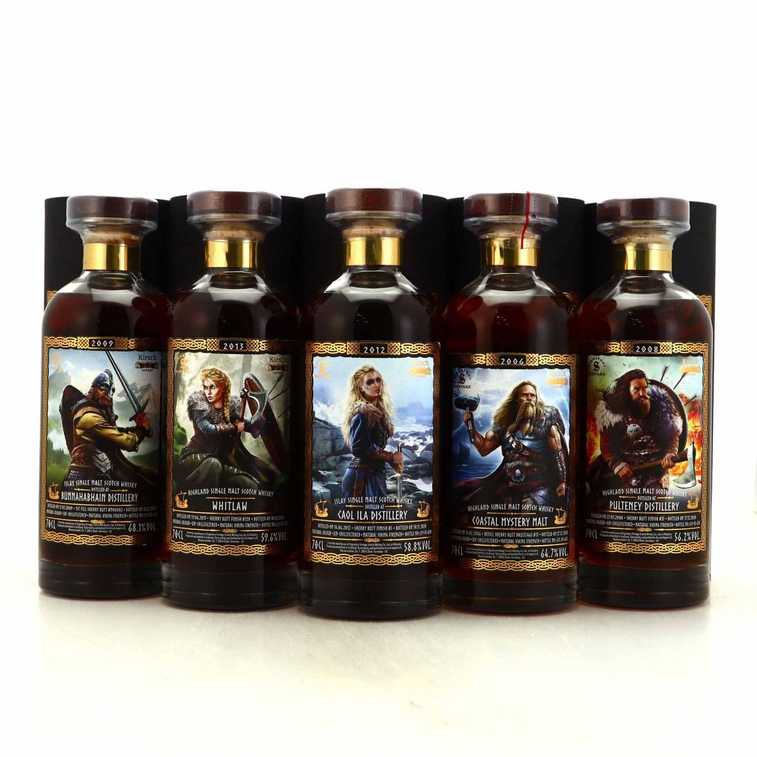 Signatory Vintage Viking Labels 5 x 70cl / Kirsch Whisky | Whisky ...