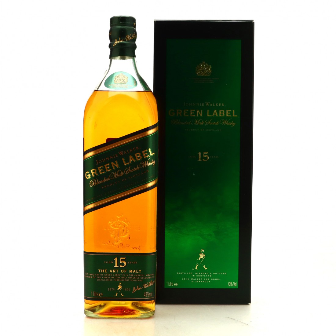 Johnnie Walker Green Label 15 Year Old 1 Litre | Whisky Auctioneer