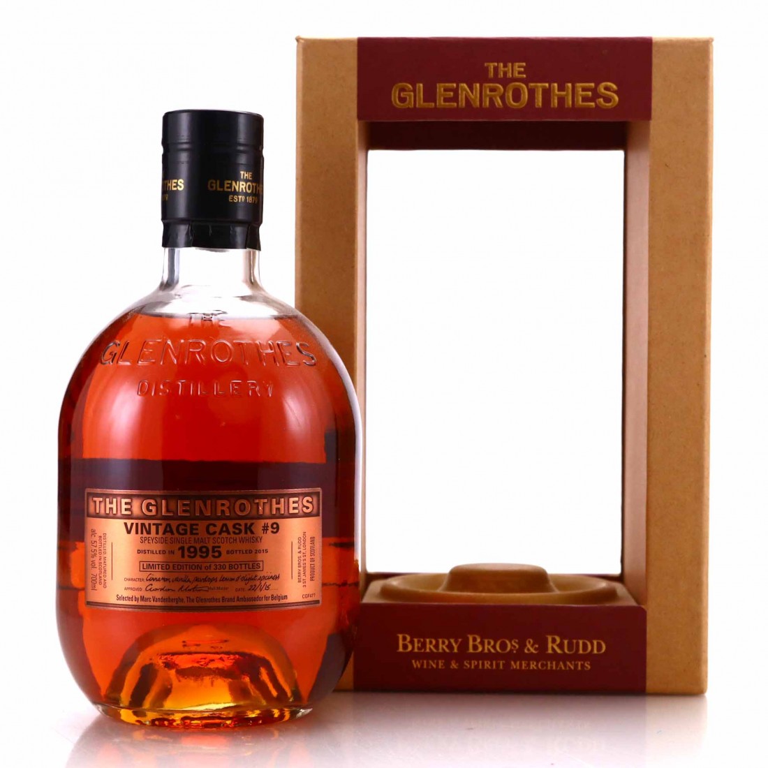 Glenrothes 1995 Vintage Cask 9 Whisky Auctioneer