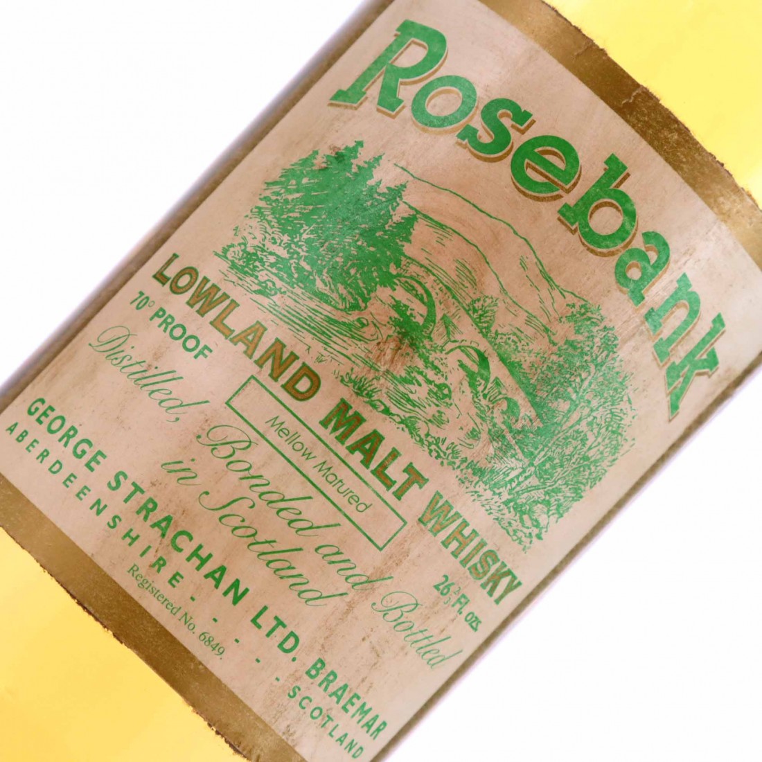 Rosebank 20 Year Old George Strachan 70 Proof 1970s | Whisky Auctioneer