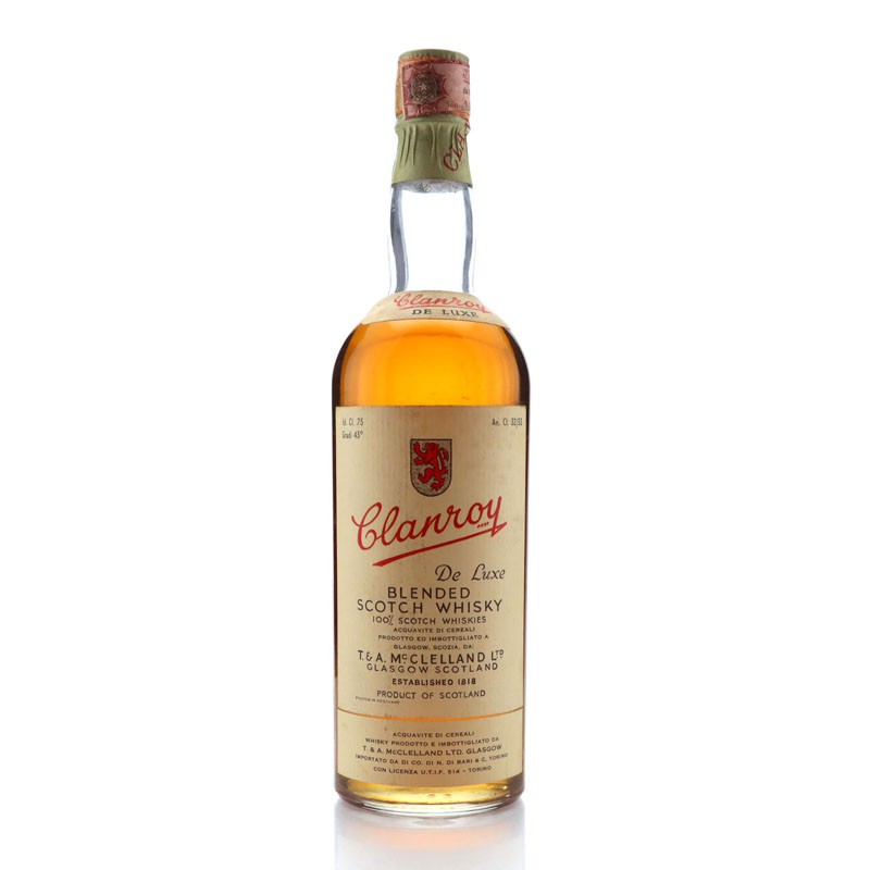 McClelland's Clanroy De Luxe Scotch Whisky 1970s / Bari Import Whisky