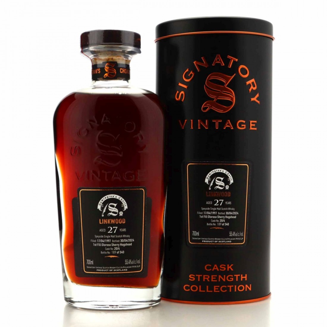 Linkwood 1997 Signatory Vintage 27 Year Old Cask Strength / Symington's