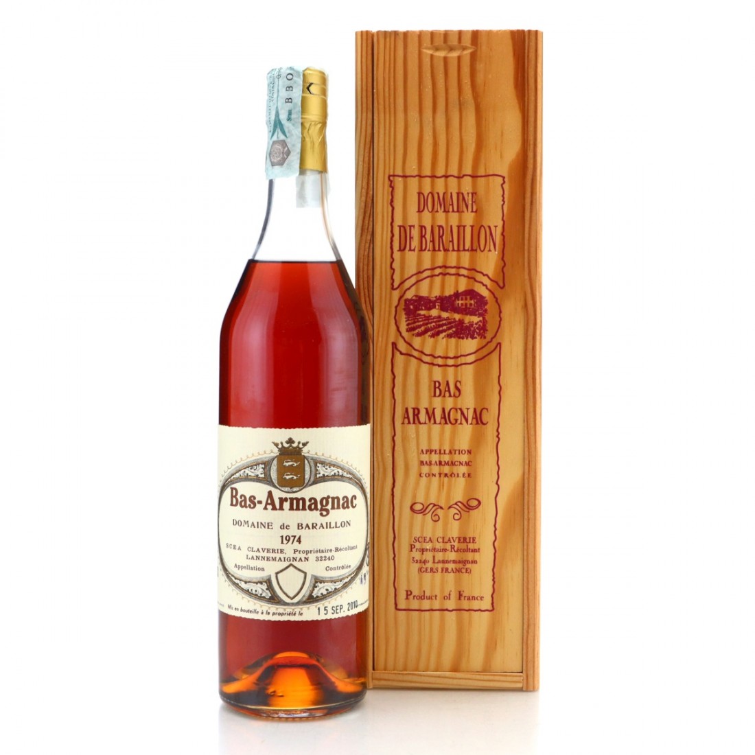 Armagnac Domaine Roumegoux 1968 - Millésime Ancien En Coffret Cadeau - 70cl, Plus De 50% Vol - France