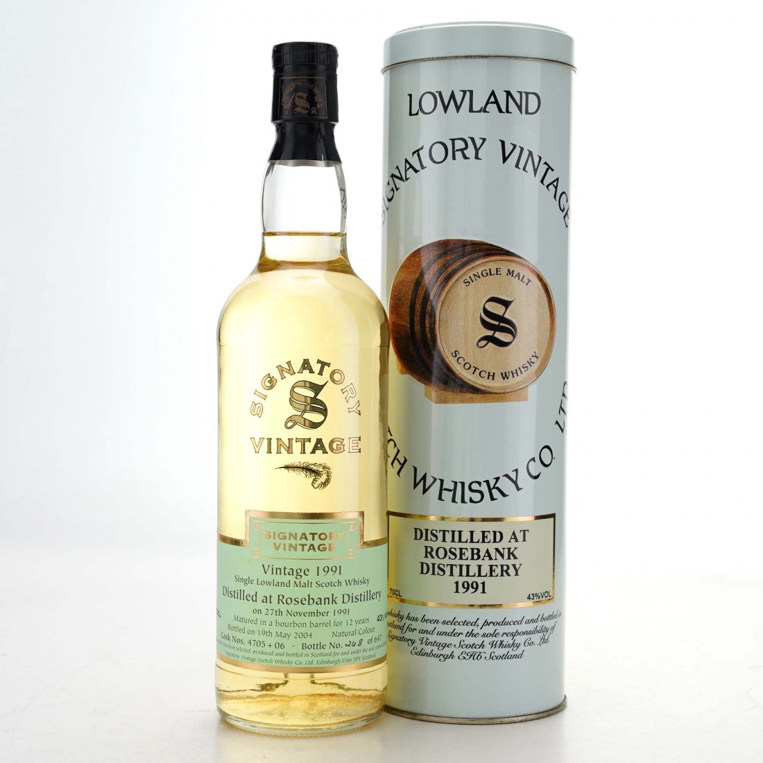 Rosebank 1991 Signatory Vintage 12 Year Old