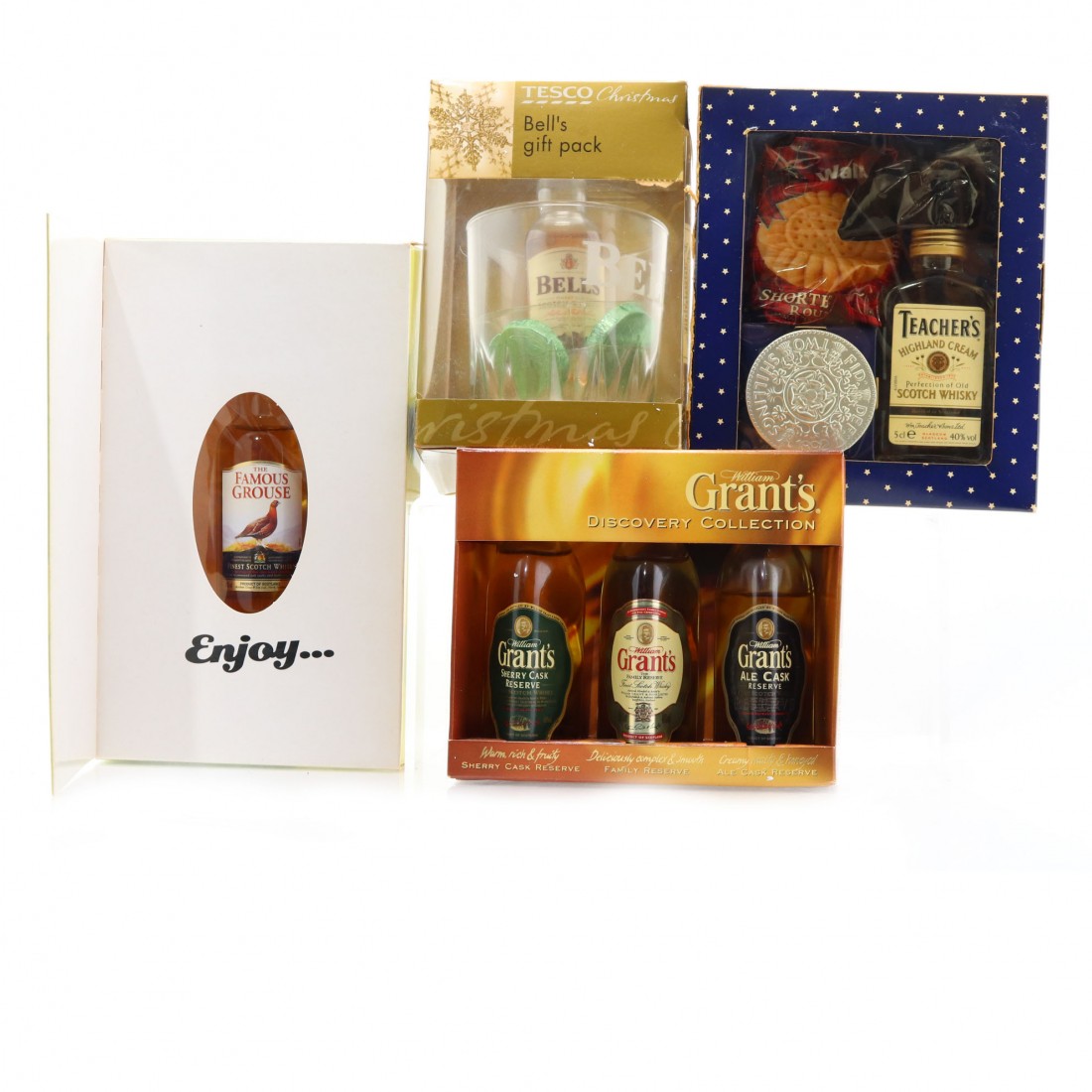 Teacher's, Grant's, Bell's & Famous Grouse Gift Set Selection Whisky