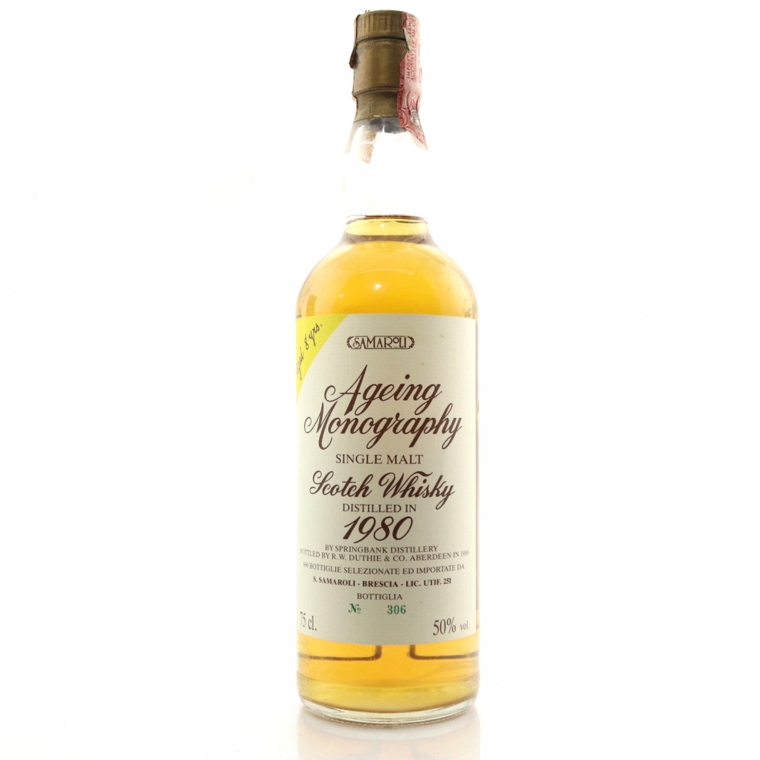 Springbank 1980 Samaroli 8 Year Old / Ageing Monography | Whisky Auctioneer