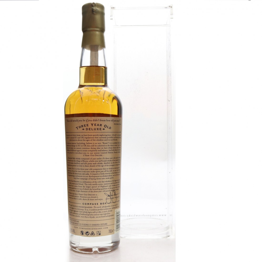 Compass Box Three Year Old Deluxe Whisky Auctioneer