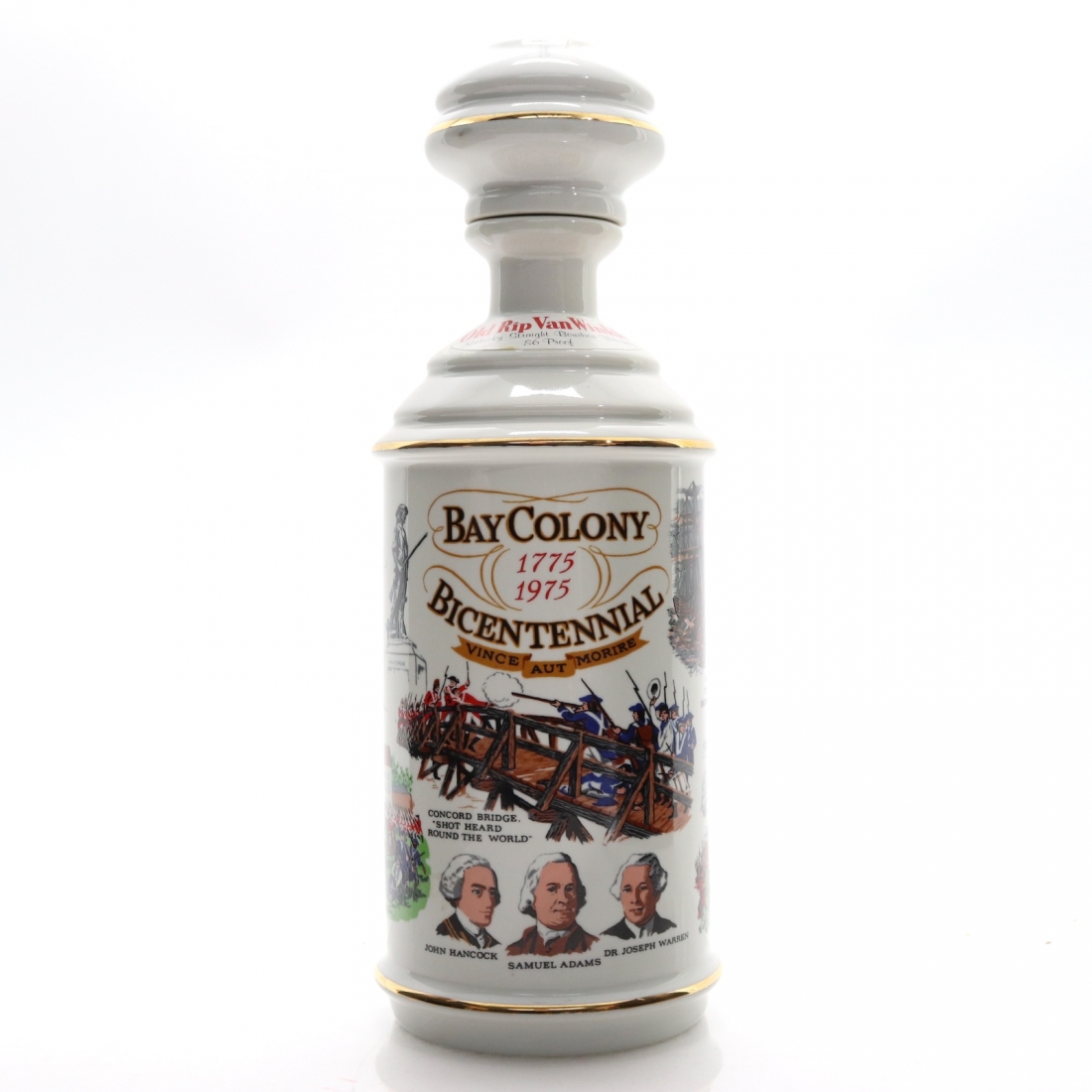 Old Rip Van Winkle 7 Year Old Decanter 1975 Bay Colony Bicentennial Whisky Auctioneer