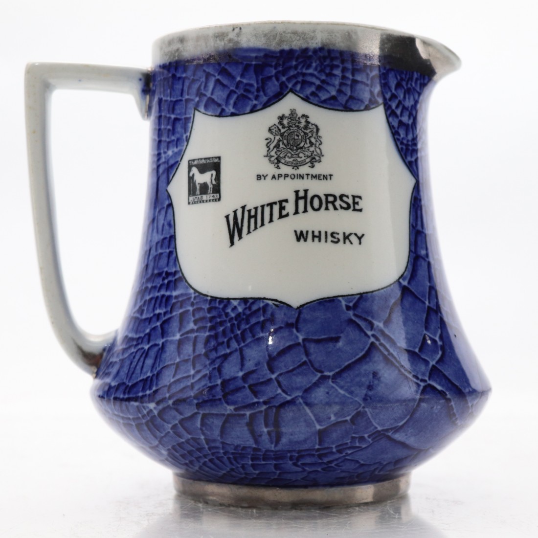 White Horse Water Jug / Shelly Potteries Whisky Auctioneer