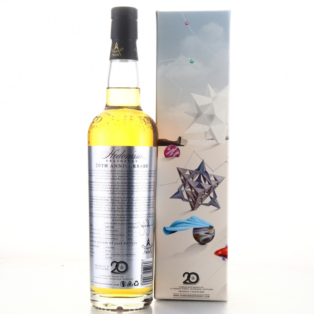 Compass Box Hedonism Felicitas / 20th Anniversary Whisky Auctioneer