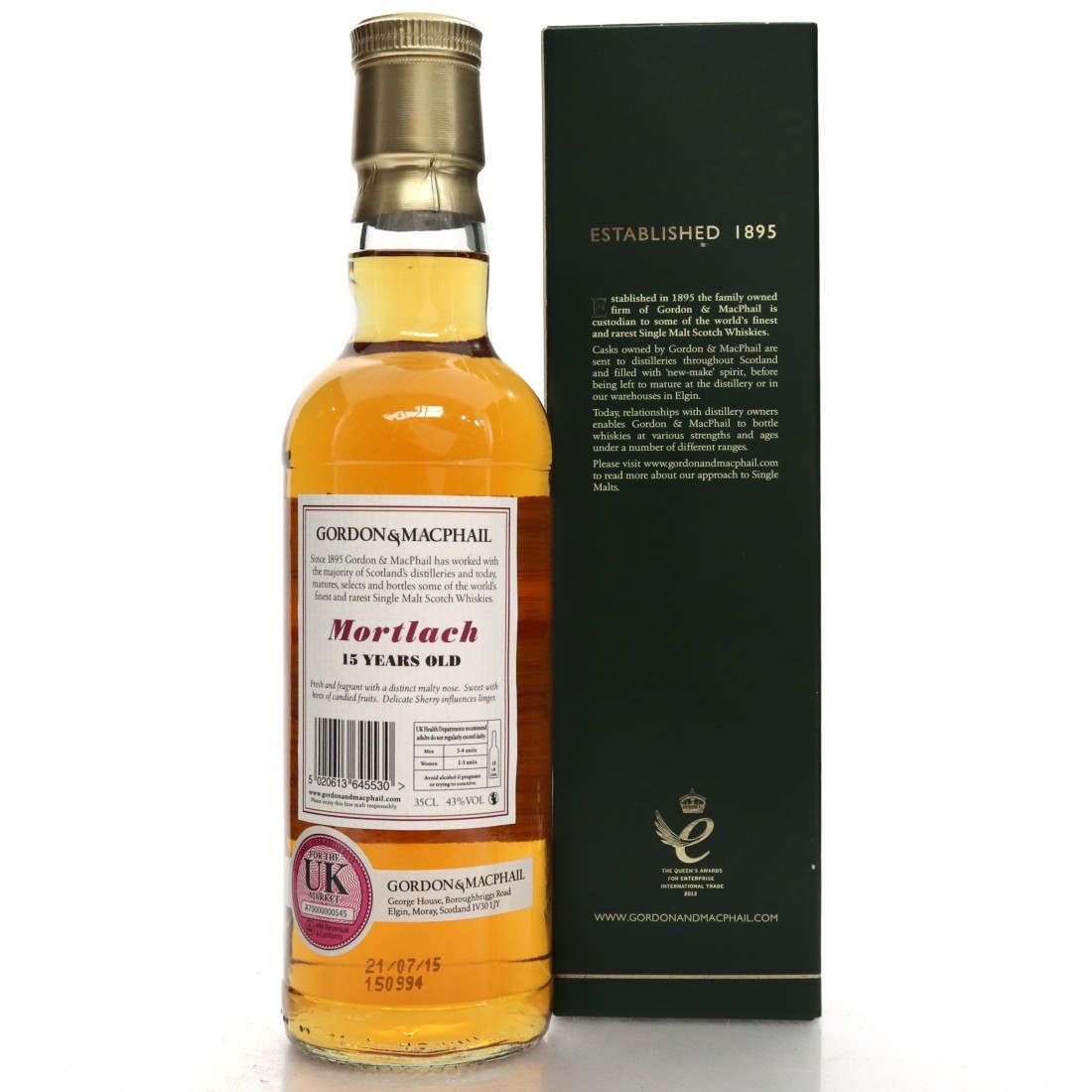Mortlach 15 Year Old Gordon and MacPhail 35cl Whisky Auctioneer