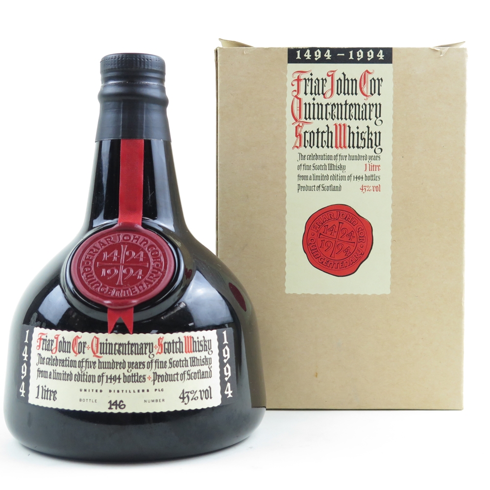 Friar John Cor Quincentenary Whisky Auctioneer
