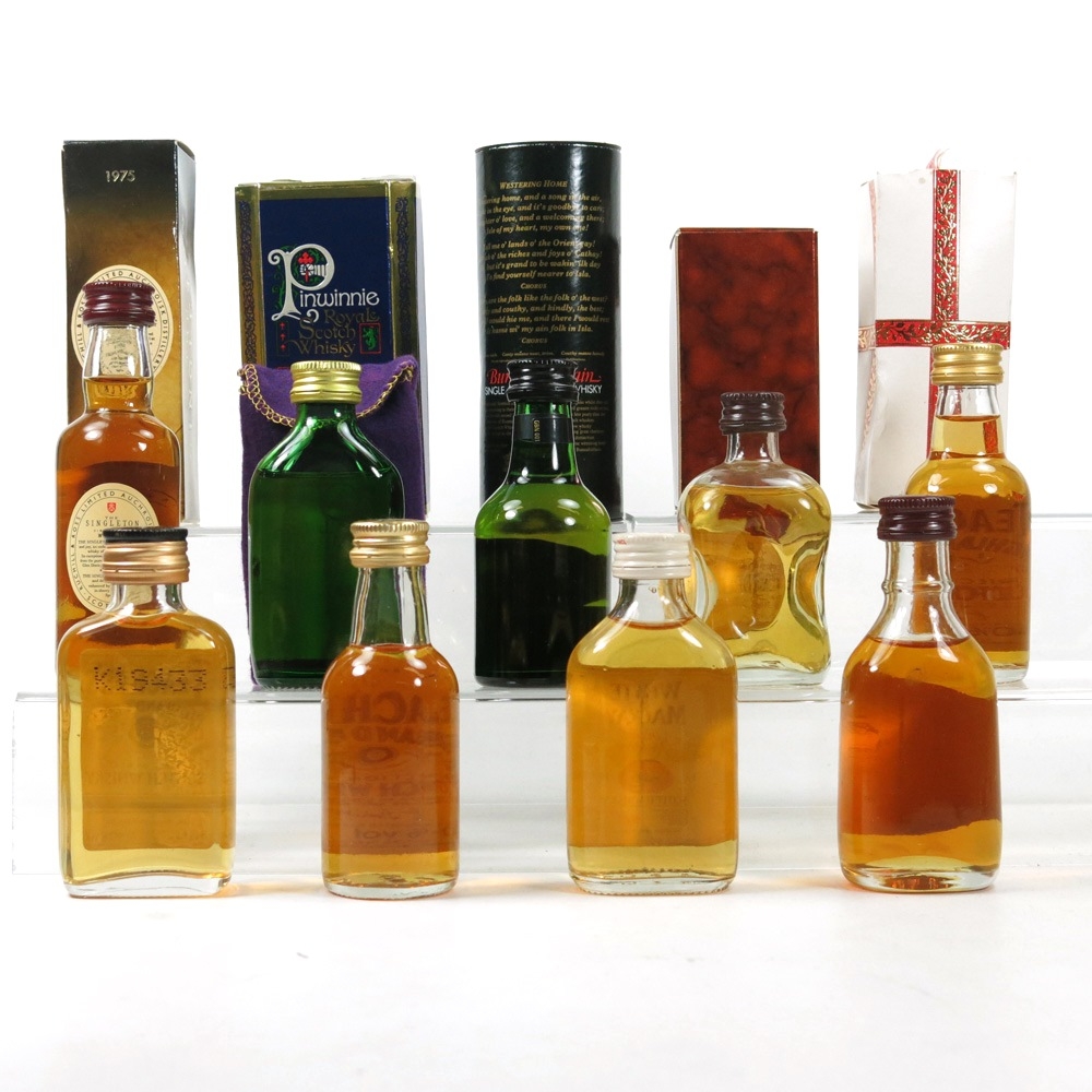 Malt and Blend 80s/90s Selection 9 x 5cl Whisky Auctioneer