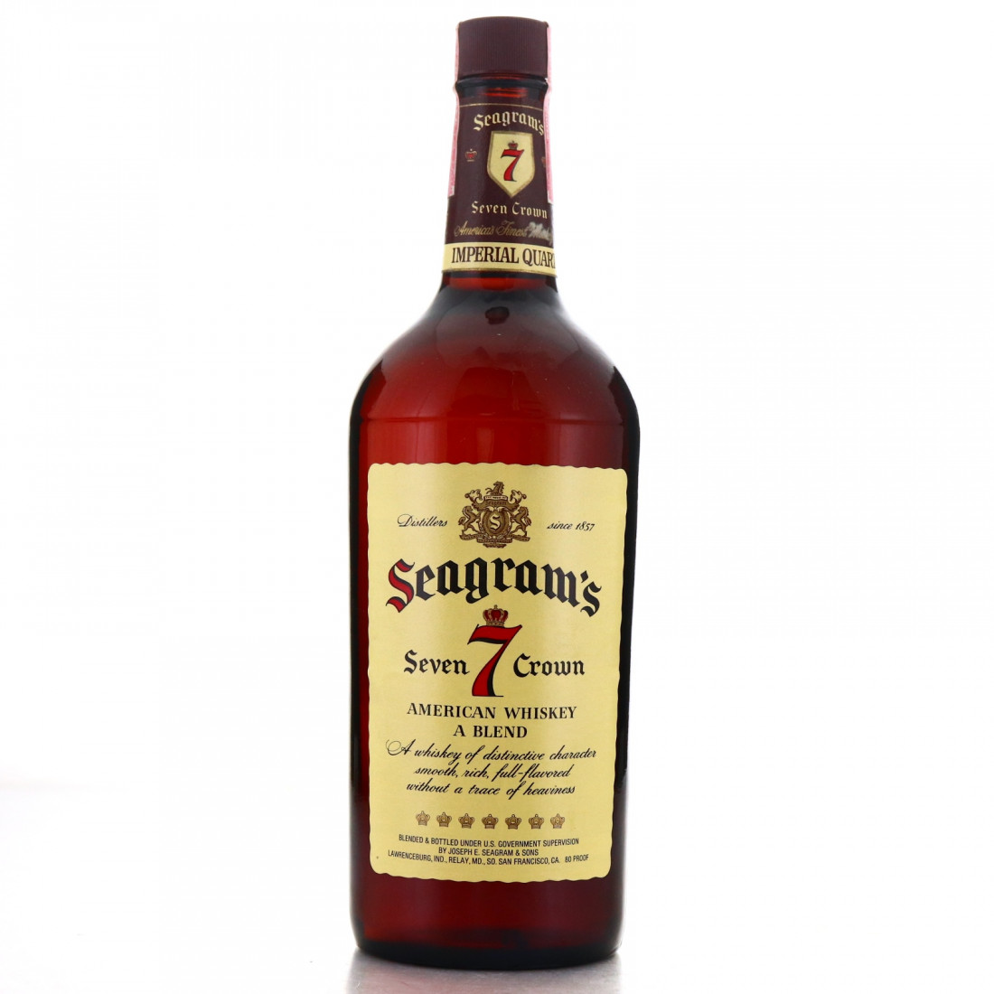 Seagram's Seven Crown American Whiskey 1 Litre 1978 Whisky Auctioneer