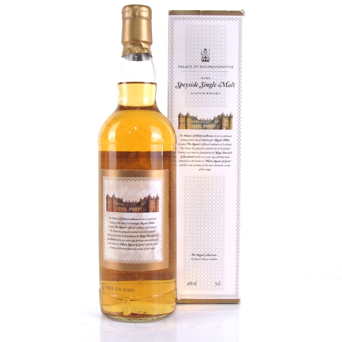 Palace of Holyroodhouse 10 Year Old Speyside Single Malt Whisky Auctioneer