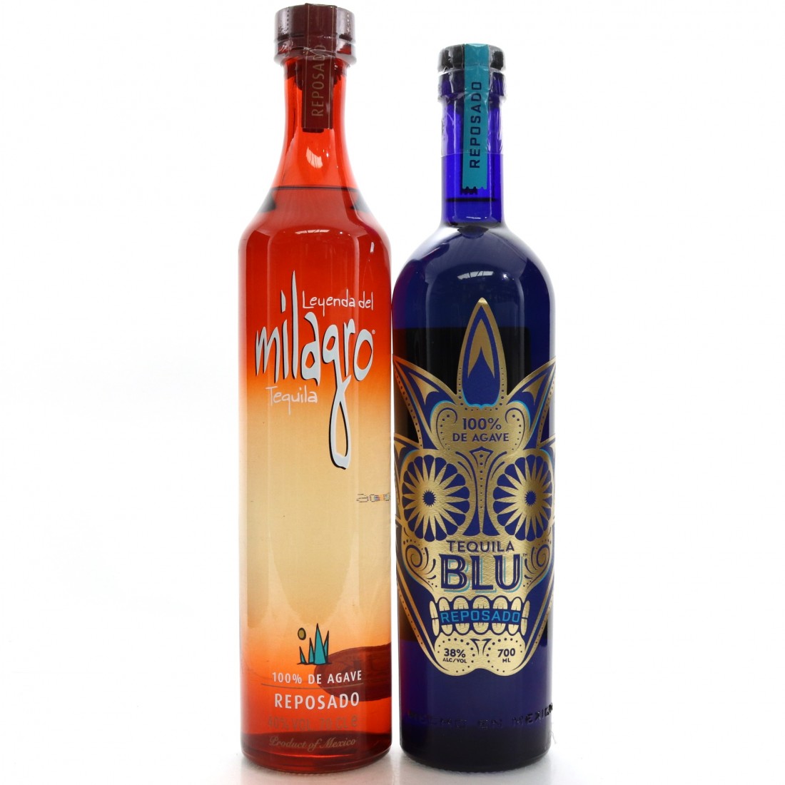 Reposado Tequila 2 x 70cl / including Tequila Blu Whisky Auctioneer