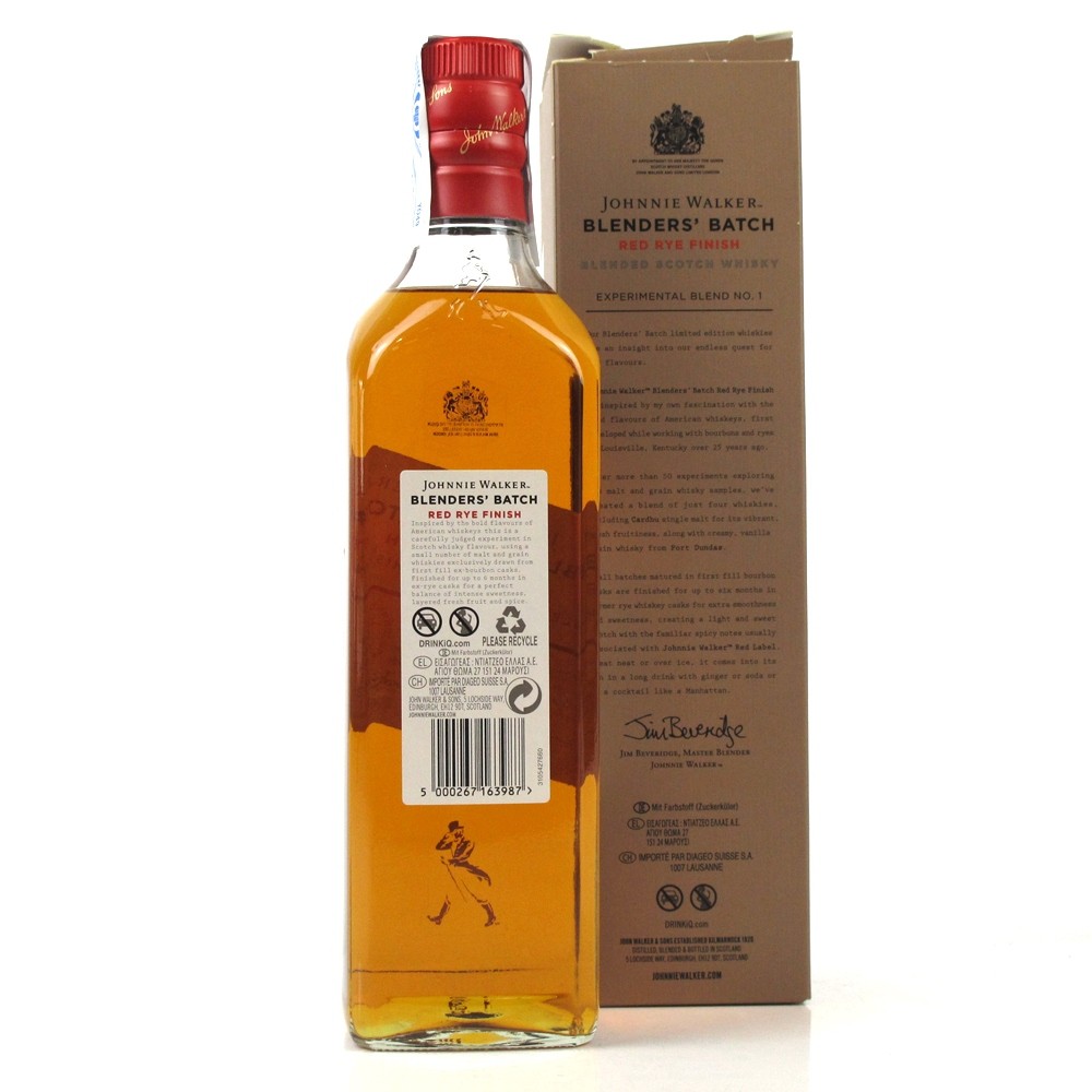 Johnnie Walker Blenders' Batch Red Rye Finish Batch 1 Whisky Auctioneer