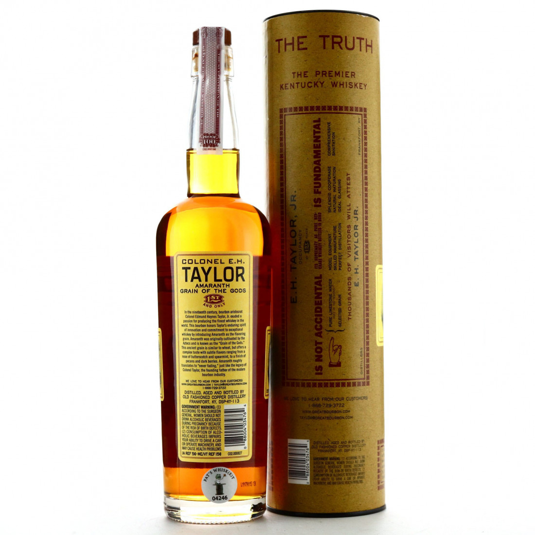 Colonel E.H. Taylor Amaranth Grain of the Gods Whisky Auctioneer