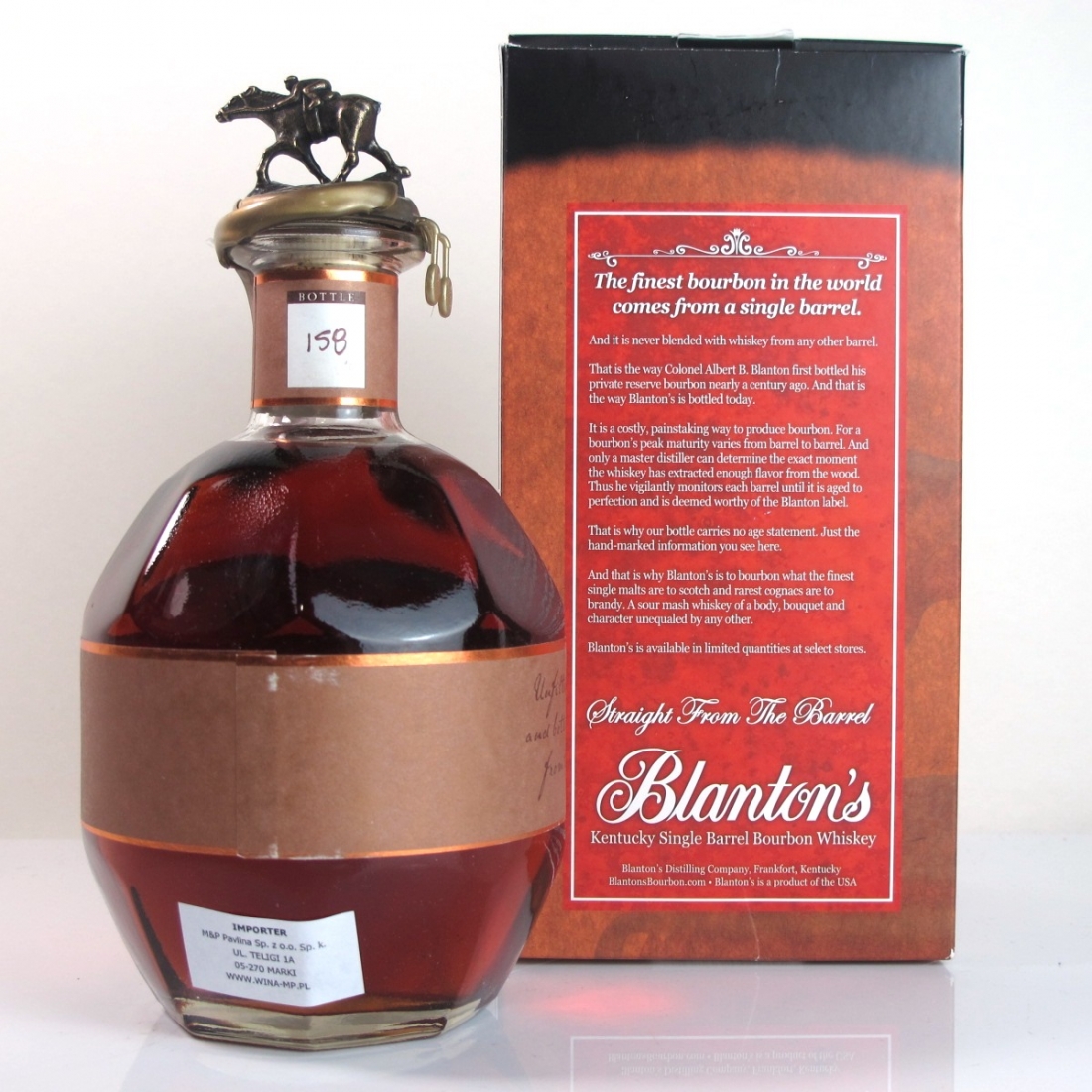 Blanton's Single Barrel Bourbon Dumped 2016 Whisky Auctioneer