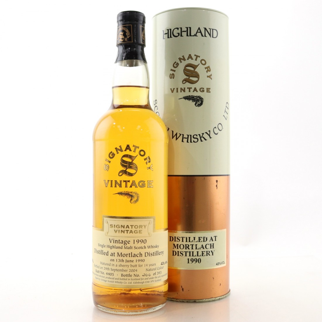 Mortlach 1990 Signatory Vintage 14 Year Old Whisky Auctioneer
