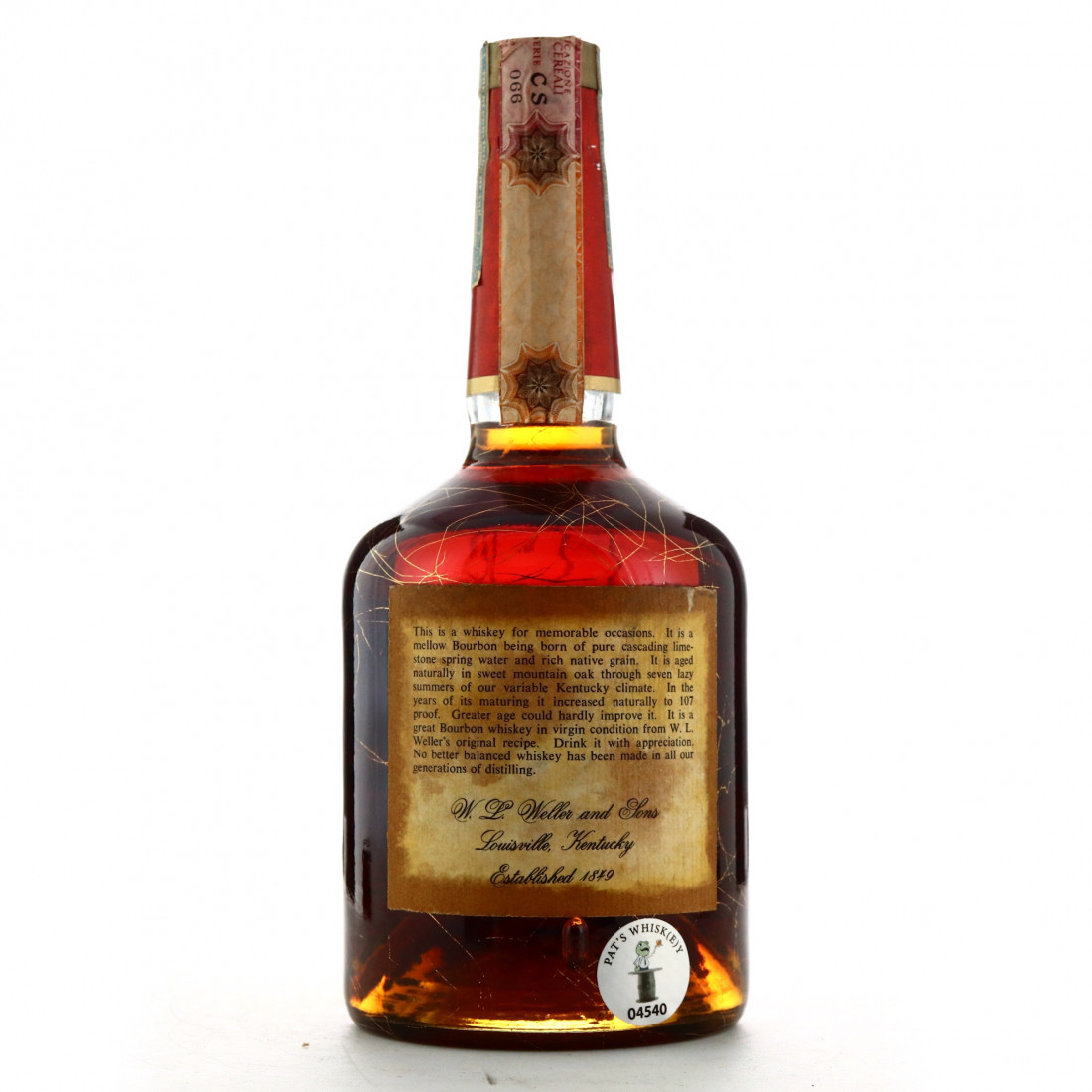 Old Weller Original 107 Barrel Proof 7 Year Old 1975 / StitzelWeller