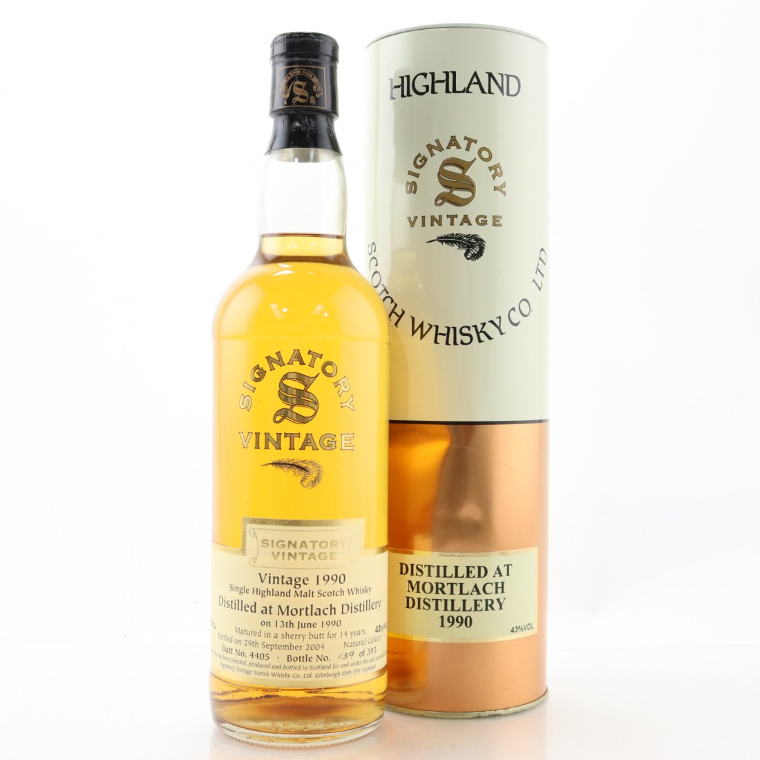 Mortlach 1990 Signatory Vintage 14 Year Old Whisky Auctioneer