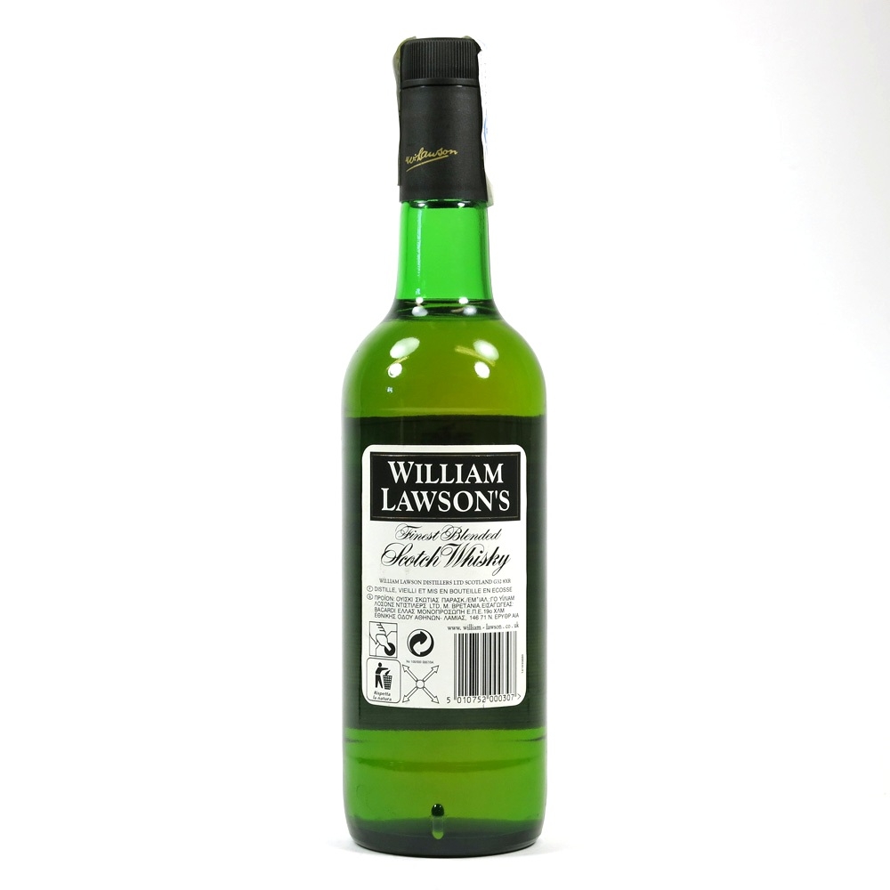 William Lawson's Finest Blended Whisky 1990s Back