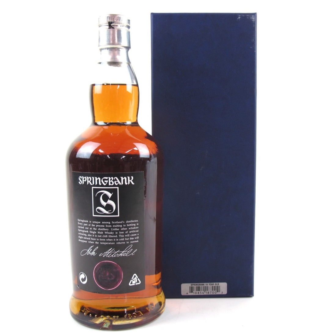 Springbank 18 Year Old Whisky Auctioneer