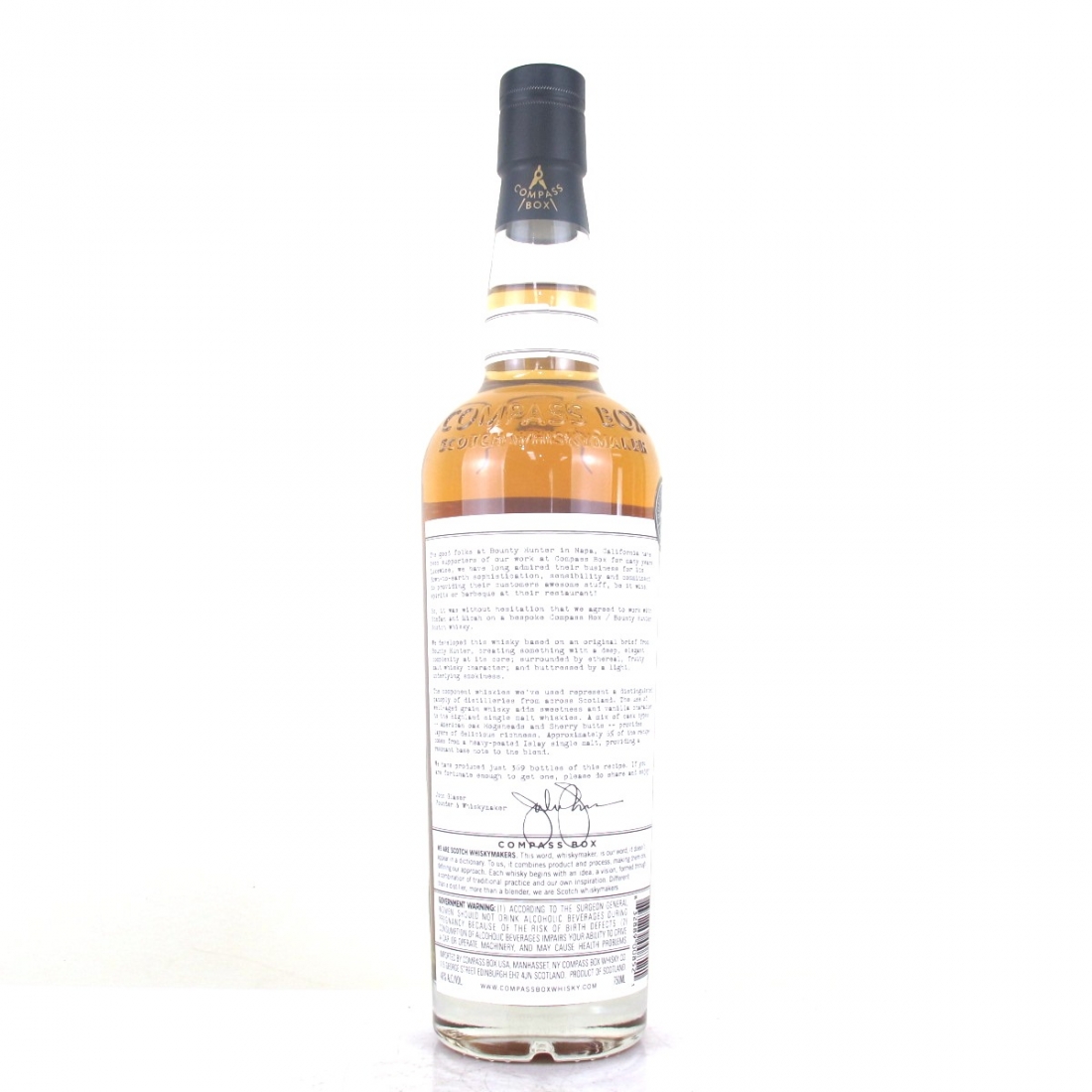Compass Box Bounty Hunter 75cl / US Import Whisky Auctioneer