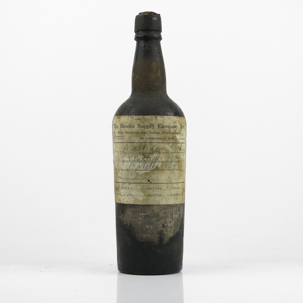 Martinez 1900 Vintage Port Dundee Supply Company Whisky Auctioneer