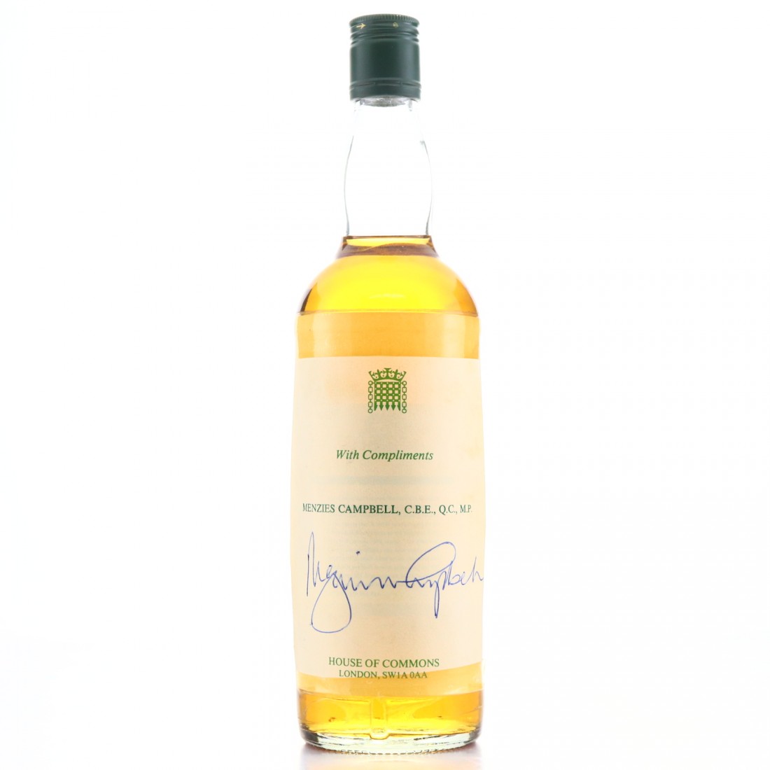House of Commons 12 Year Old / Menzies Campbell Whisky Auctioneer