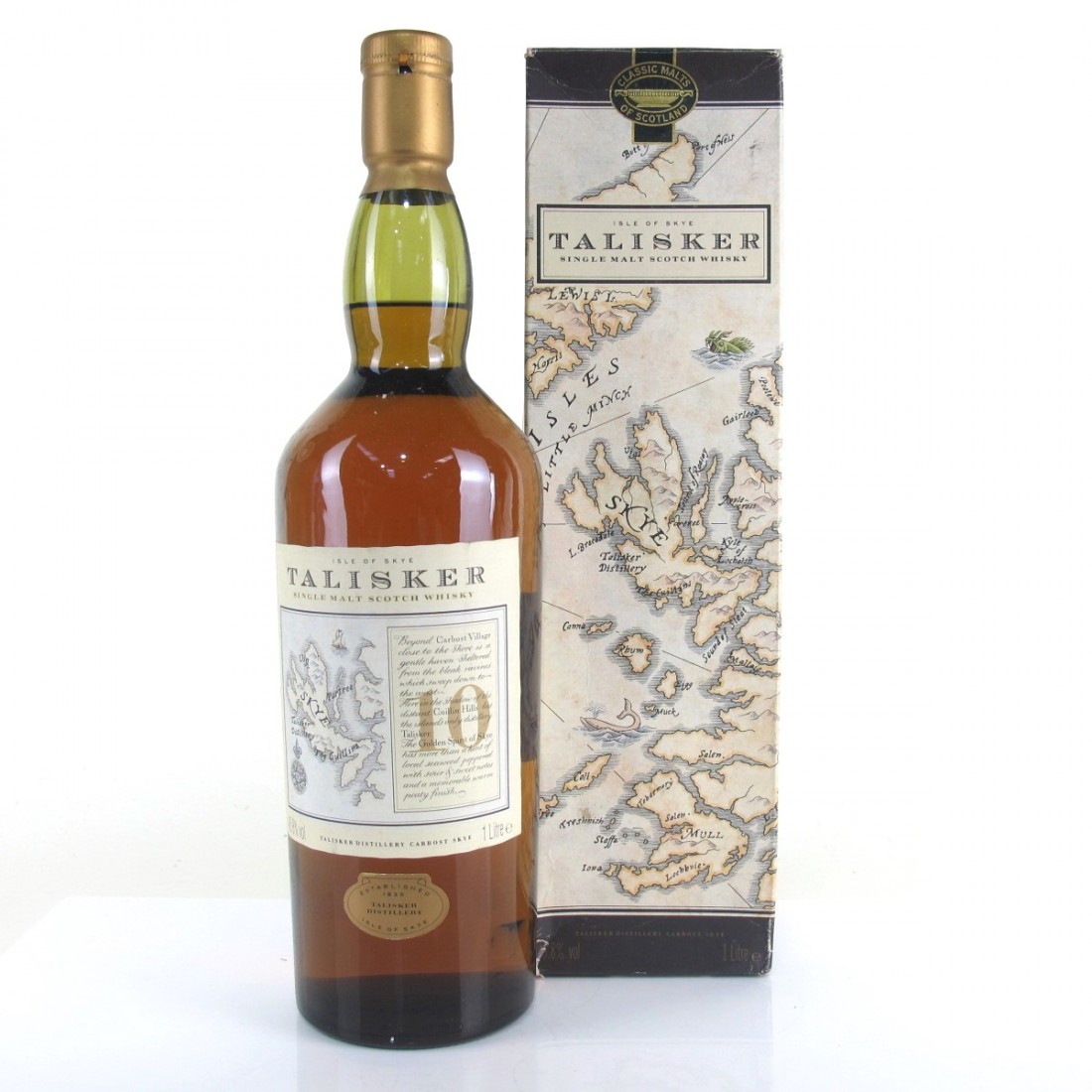 Talisker 10 Map Label Talisker 10 Year Old Map Label 1 Litre | Whisky Auctioneer