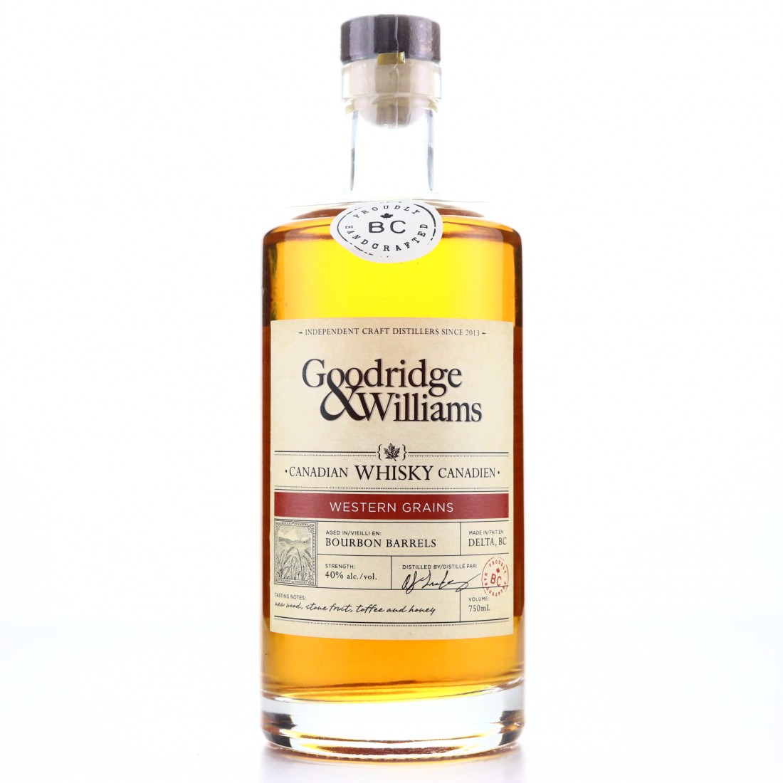 Goodridge and Williams Western Grains Canadian Whisky Whisky Auctioneer