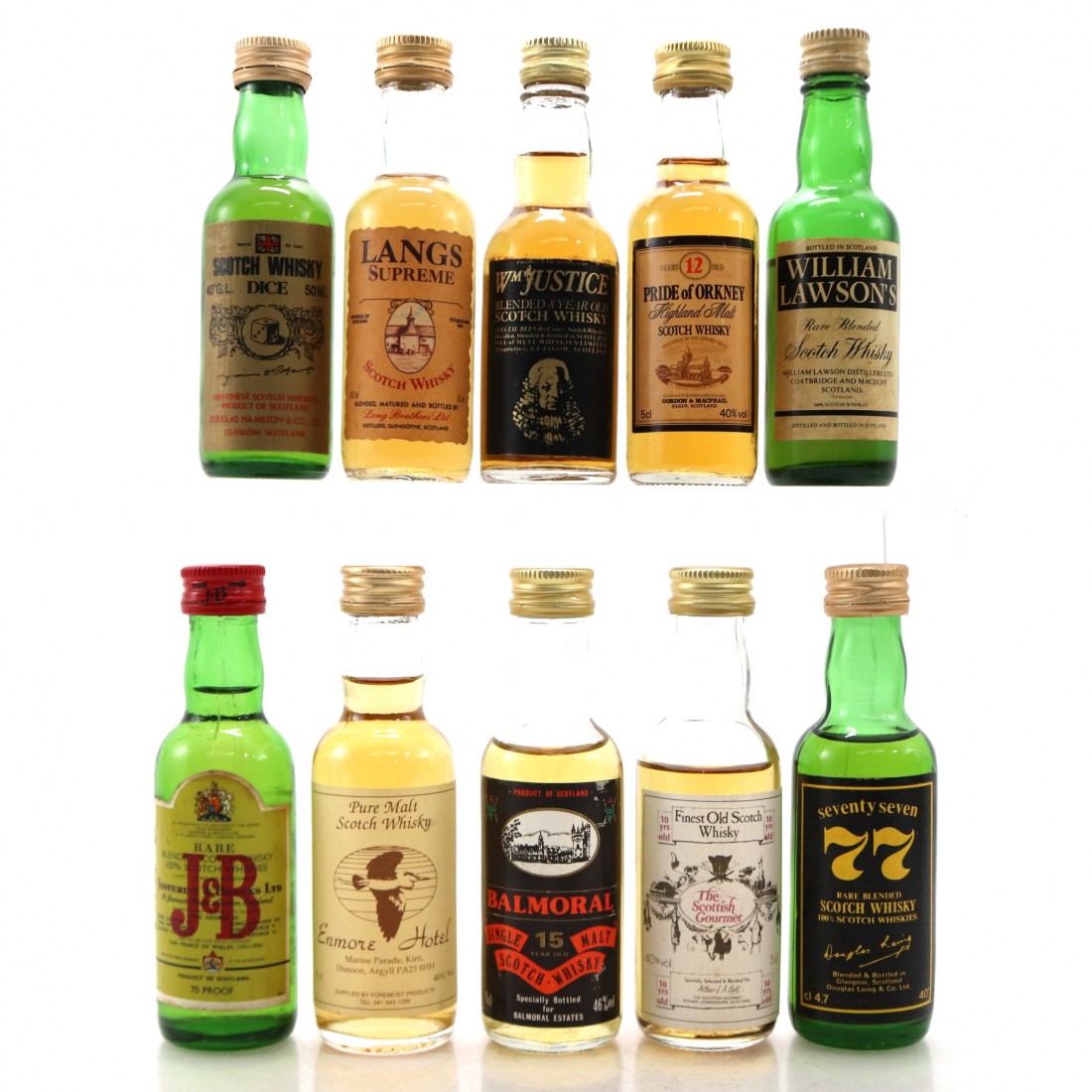 Whisky Miniature Selection x 10 Whisky Auctioneer