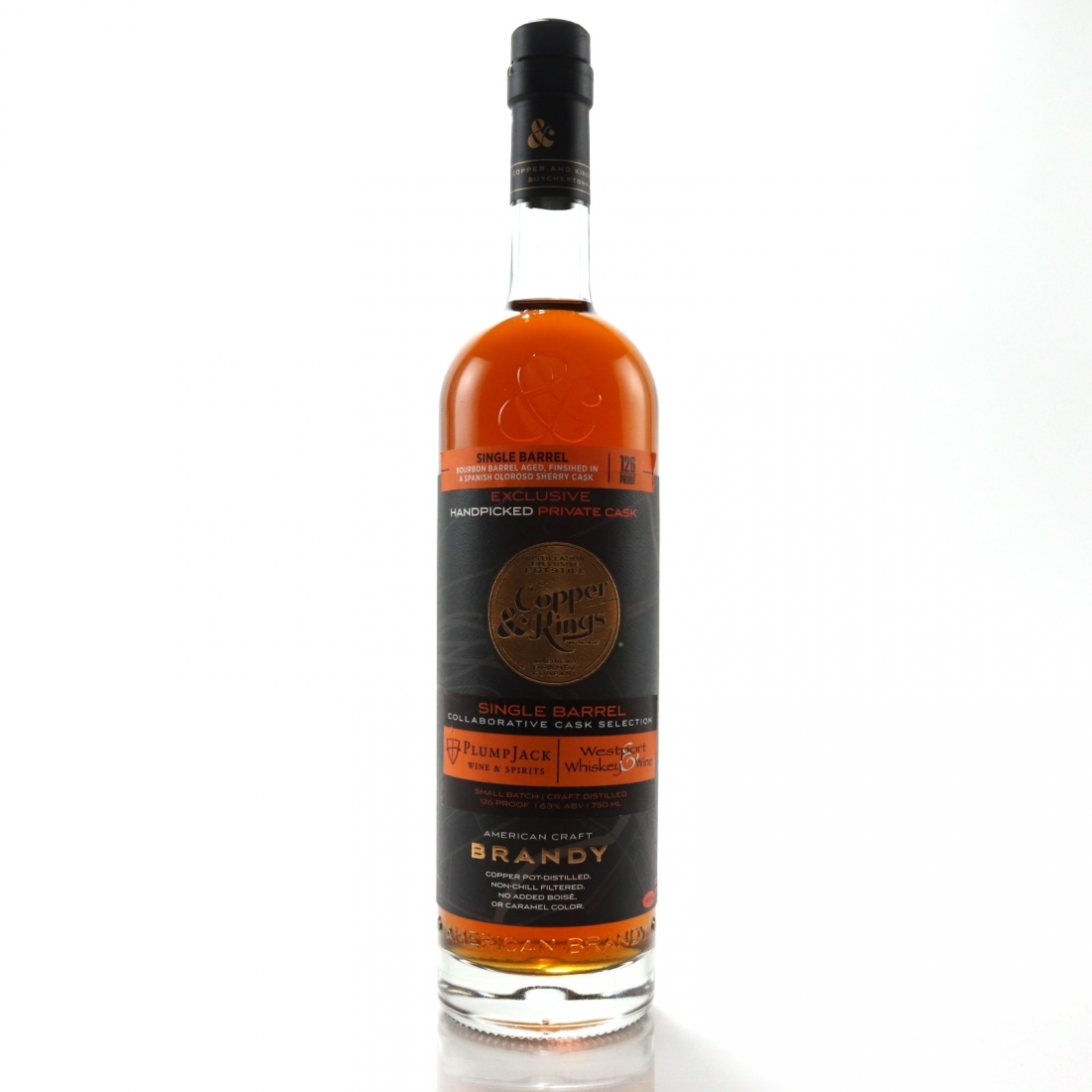 Copper and Kings Single Barrel American Brandy / PlumpJack & Westport