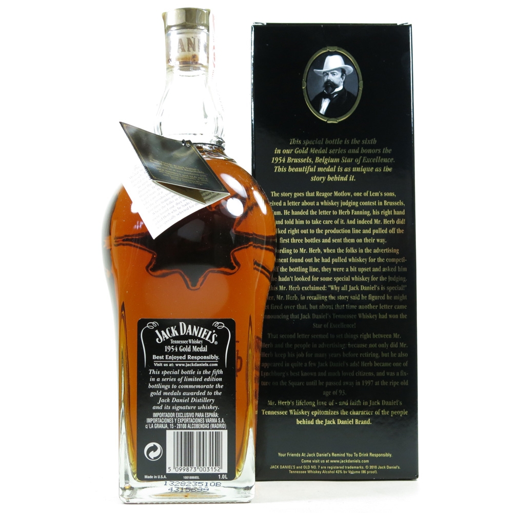 Jack Daniel's Gold Medal 5th Release 1954 Brussels Star of Excellence 1