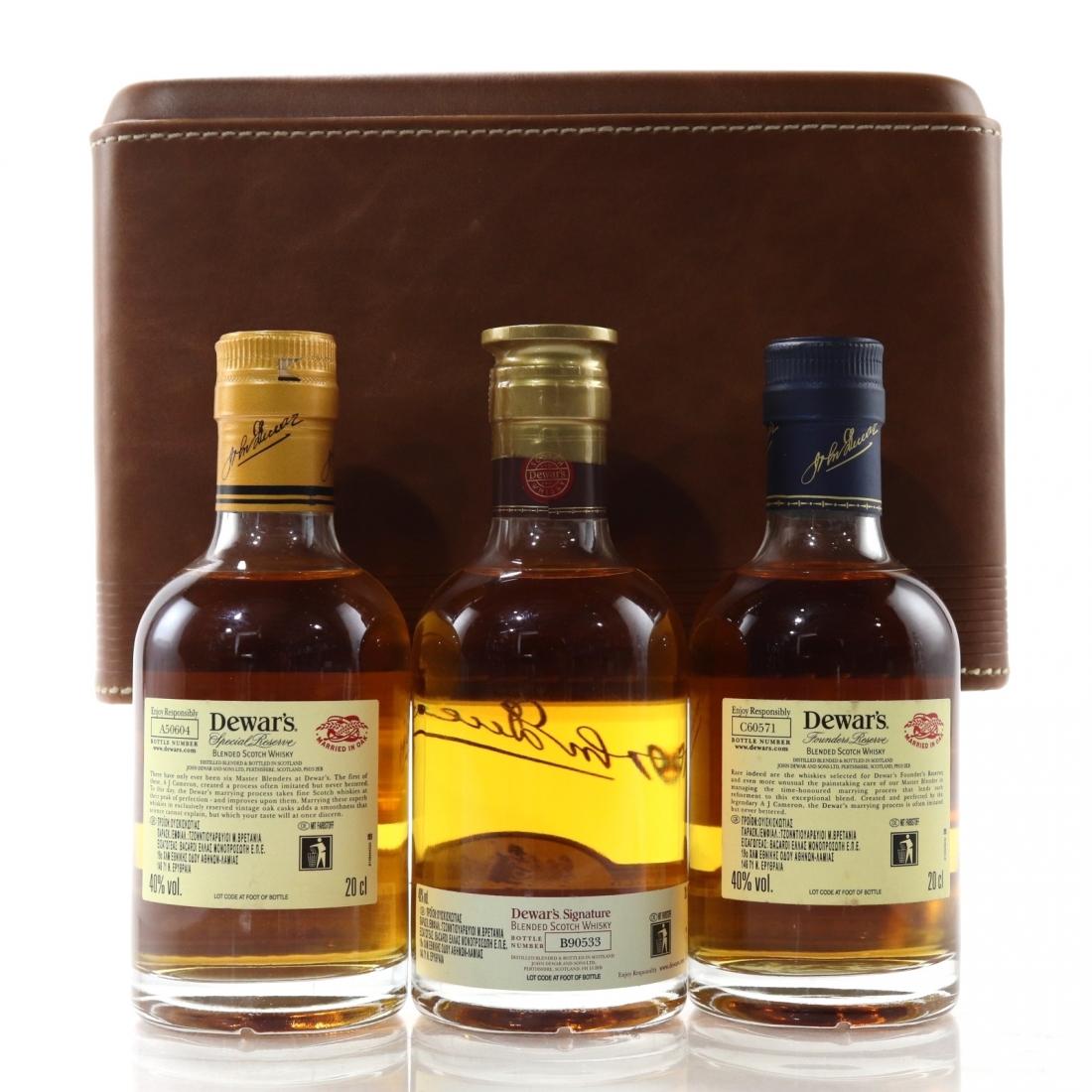John Dewar & Sons Gift Set 3 x 20cl Whisky Auctioneer