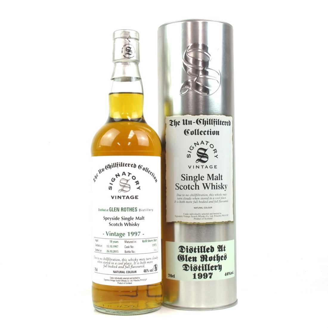 Glenrothes 1997 Signatory Vintage 18 Year Old Whisky Auctioneer